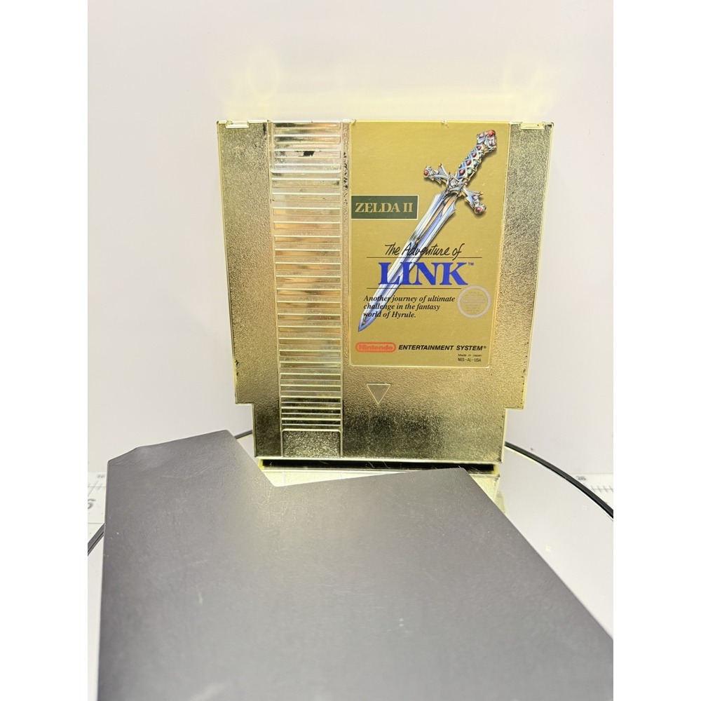 Zelda II The Adventure of Link Nintendo NES Gold Cartridge + Sleeve (Read Desc)
